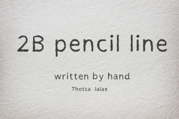 2b Pencil Line Typeface for Handmade Brand Identity