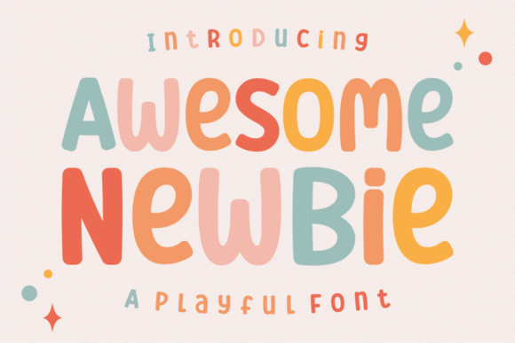 Awesome Newbie: The Bold Display Font for Playful Designs