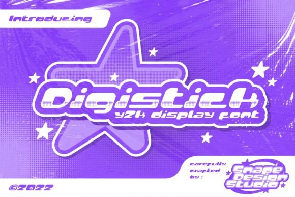 Digistick: The Futuristic Display Font for Y2K Digital Campaigns