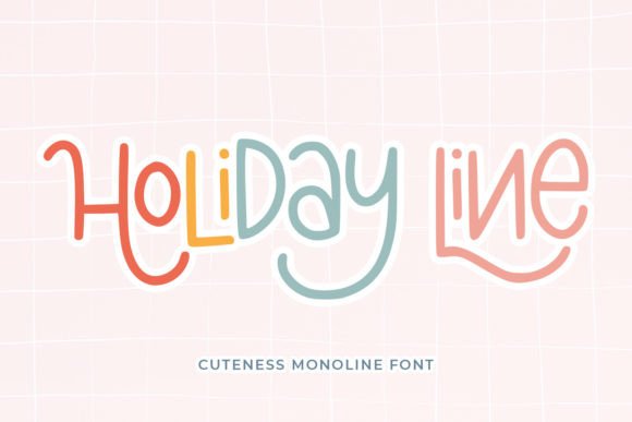 Holiday Line: The Perfect Cheerful Display Font for Crafters
