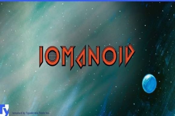 Iomanoid: The 80s Techno Typeface for Retro Branding